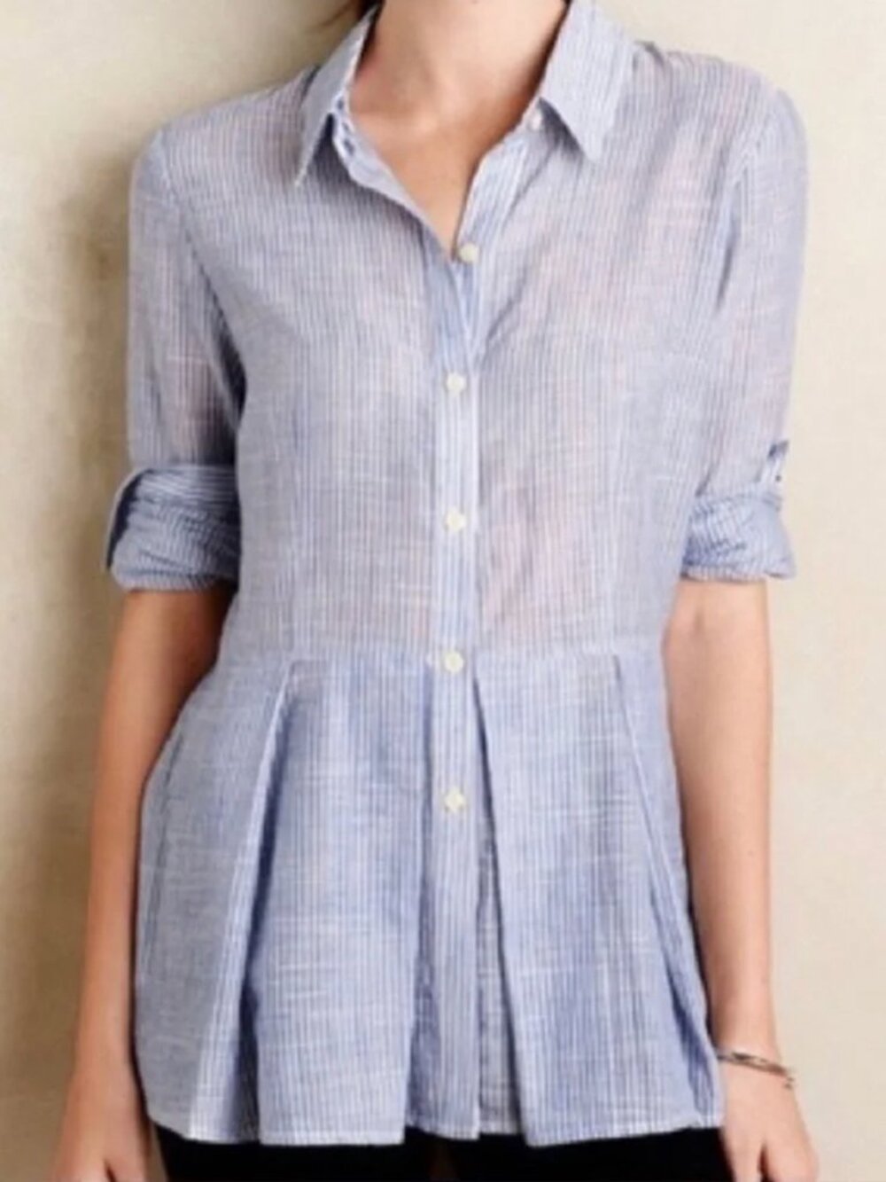 11.1 Tylho Anthropologie Peplum Blouse